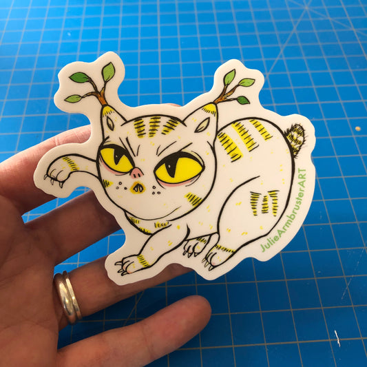 Ghost Killer (bobtail kitten of the bamboo forest) Vinyl Sticker