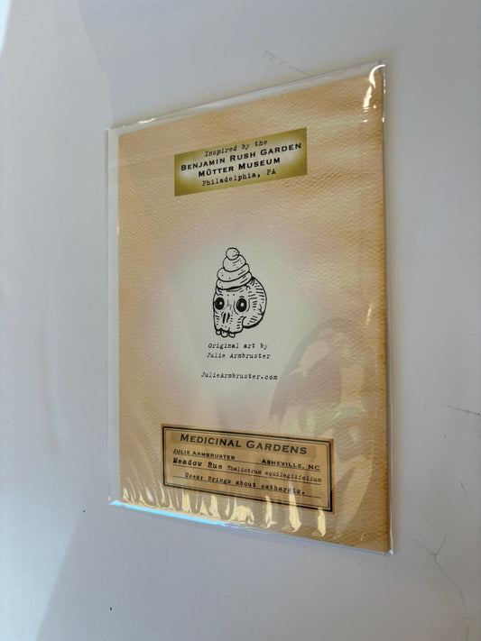 MEADOW RUE: Medicinal Gardens blank inside greeting card