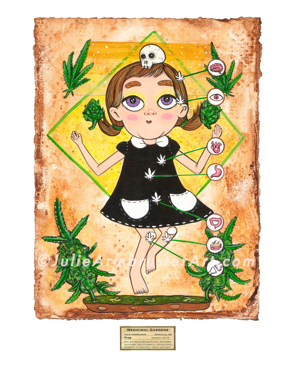 Hemp: Medicinal Plant Series 8x10  Print