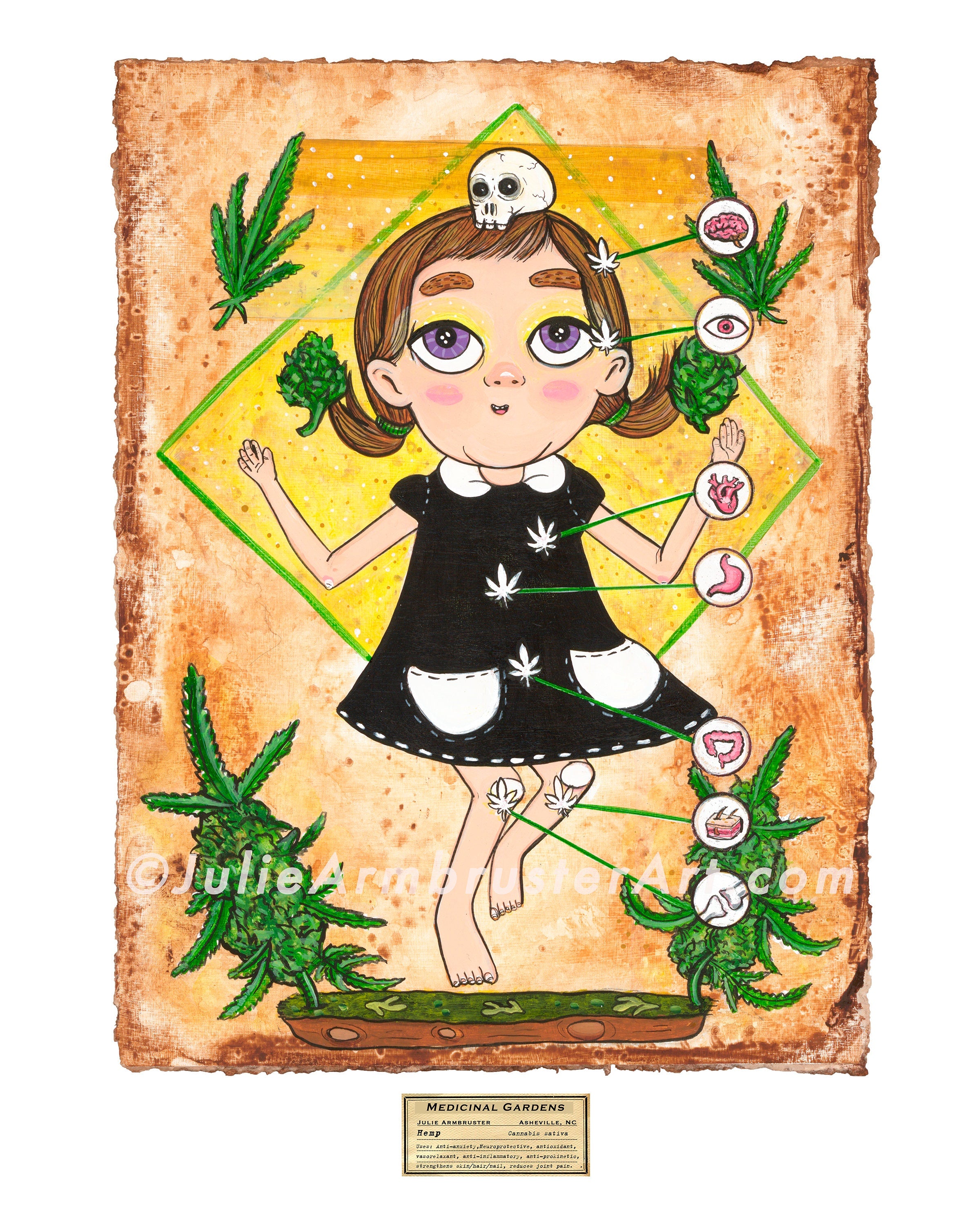 Hemp: Medicinal Plant Series 8x10  Print