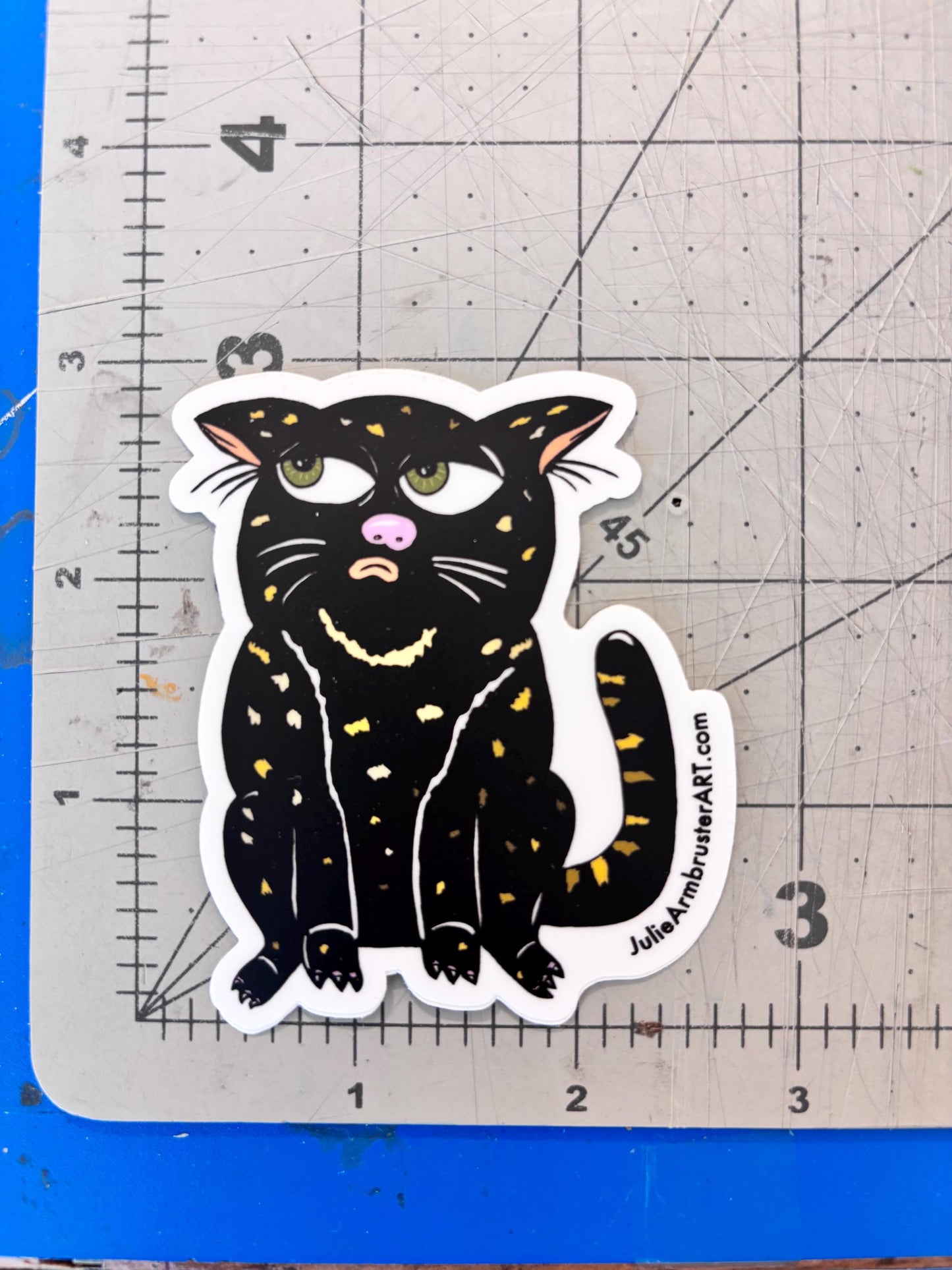 Chin-Chinny Cat Vinyl Sticker