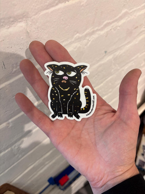 Chin-Chinny Cat Vinyl Sticker
