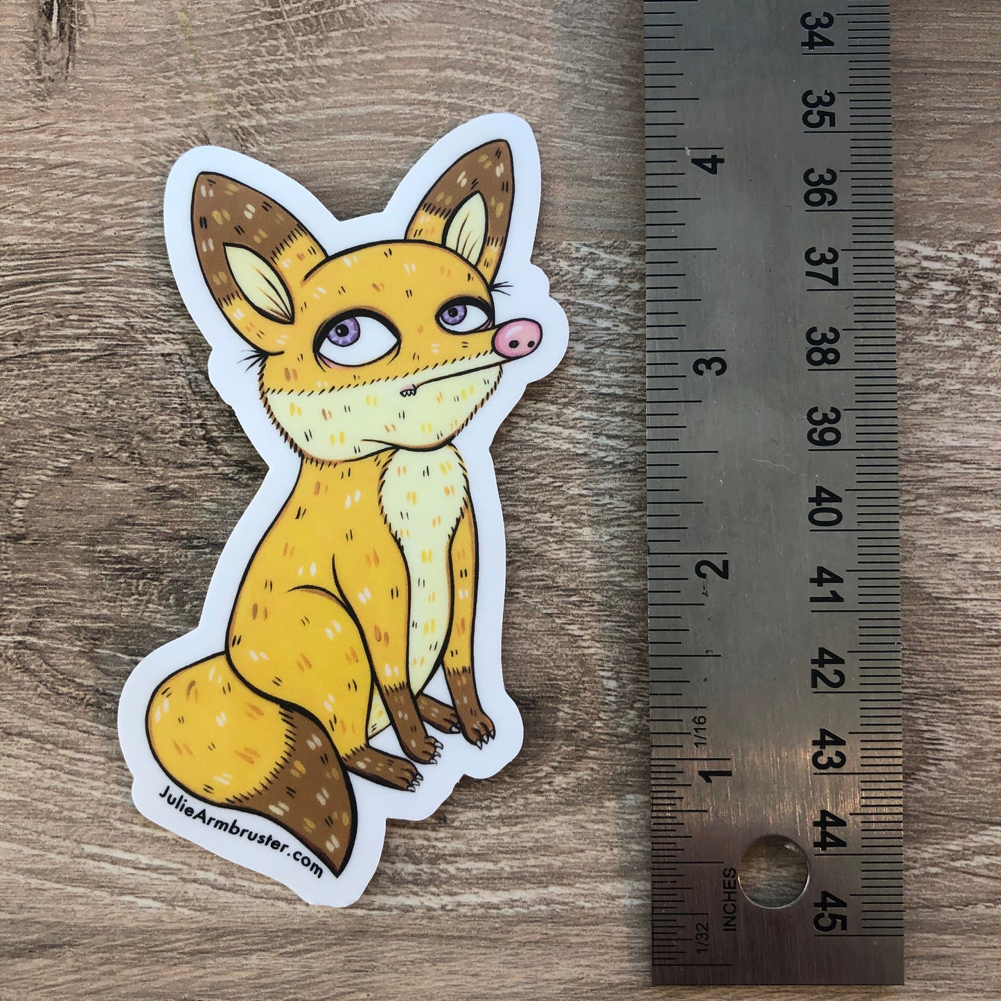 Blonde Fox 4 inch Vinyl Sticker