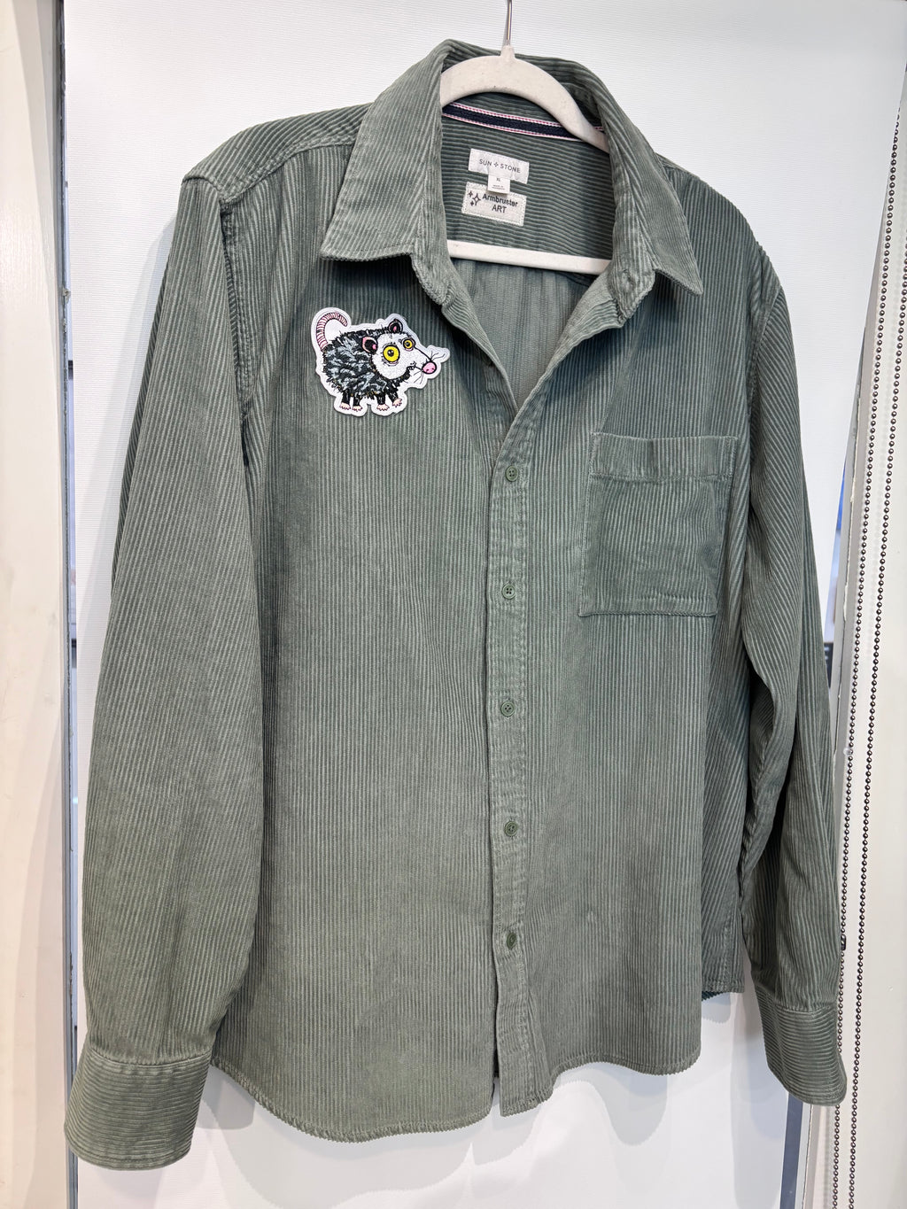 Baby Opossum embroidered patch