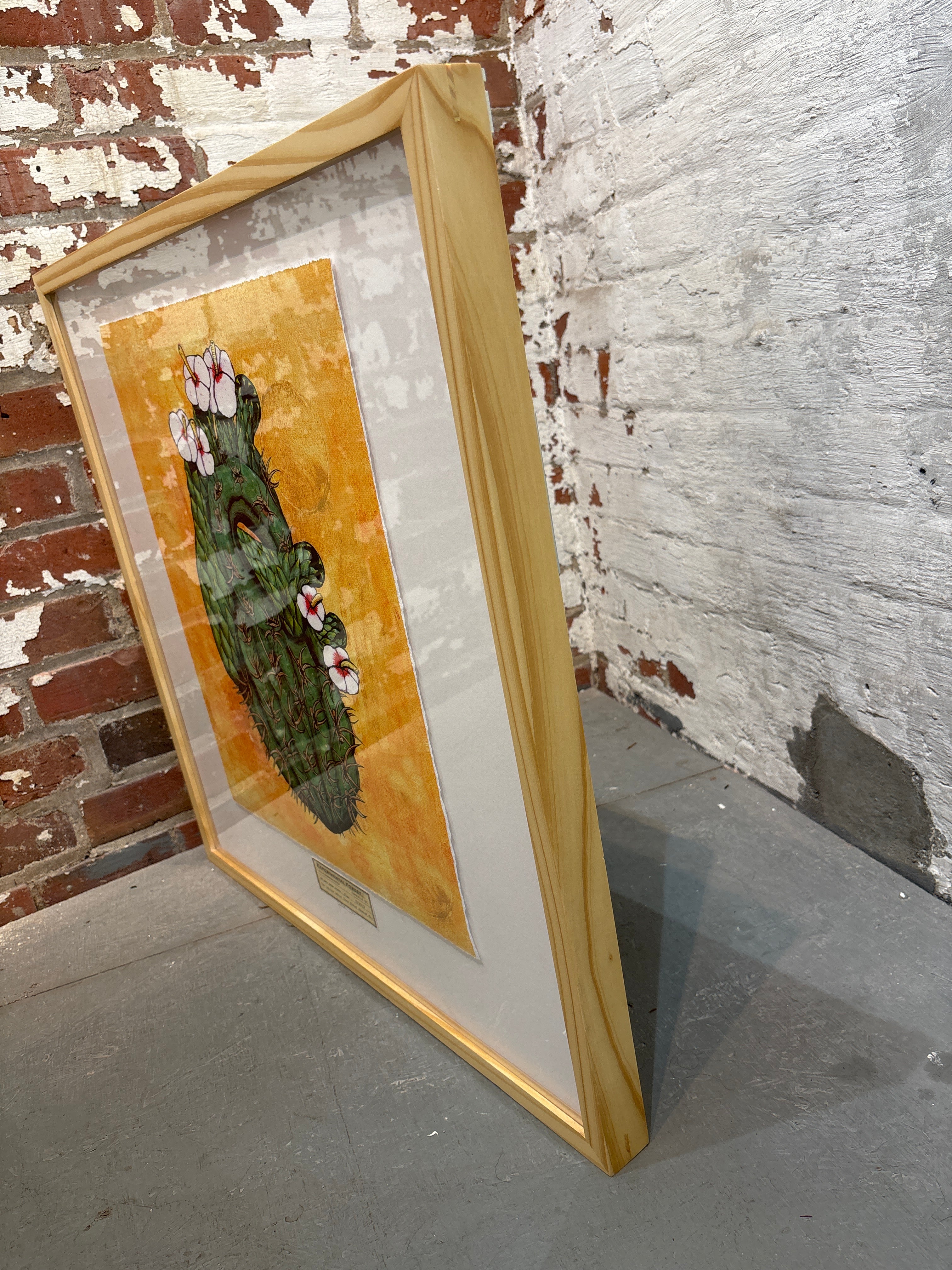 The Cactus Where Your Heart Should Be (25x25 inch square)