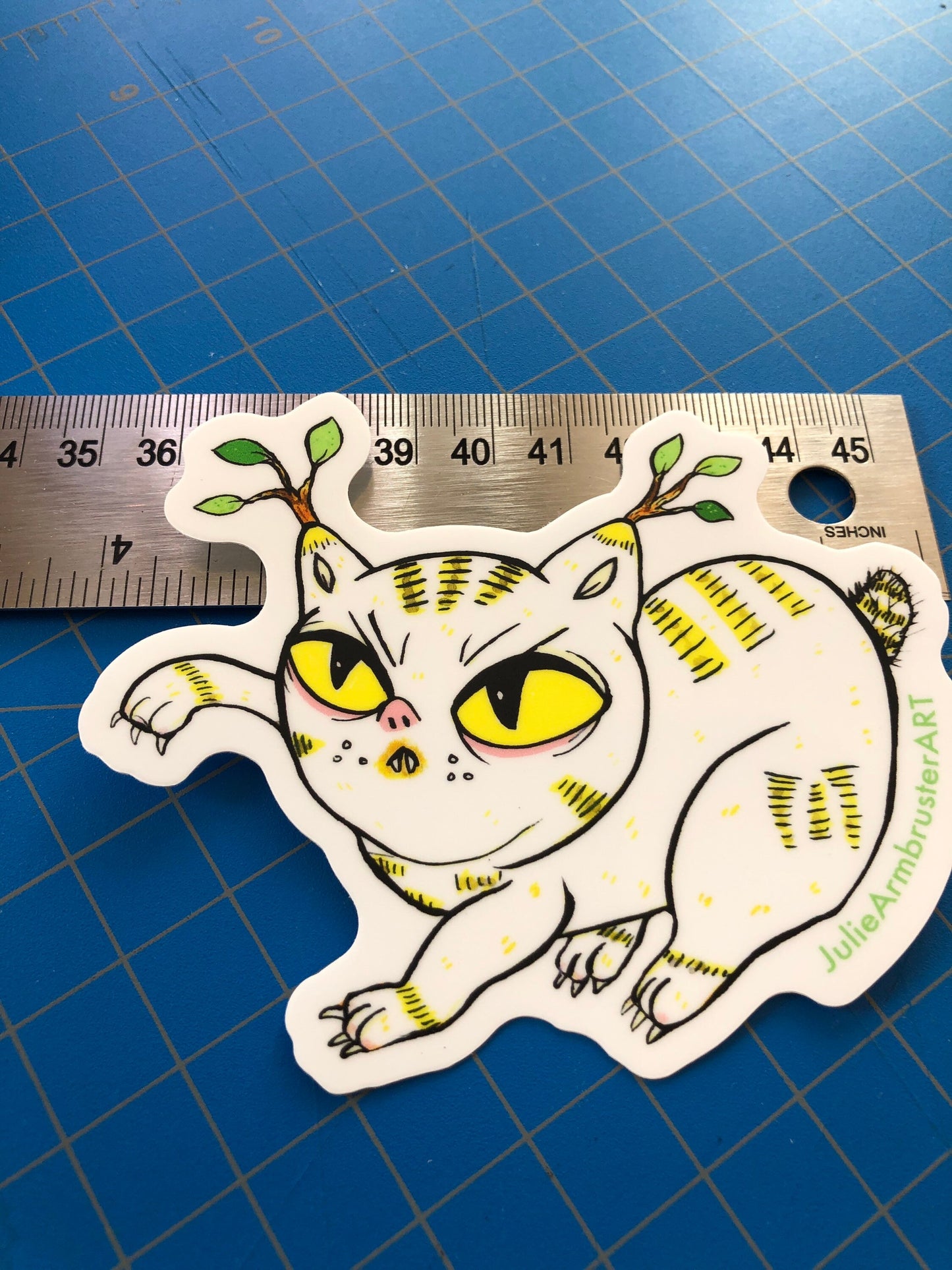 Ghost Killer (bobtail kitten of the bamboo forest) Vinyl Sticker