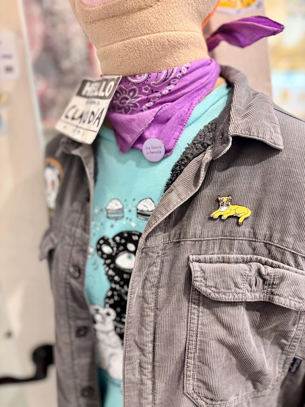 SUPER Wampus Cat enamel pin