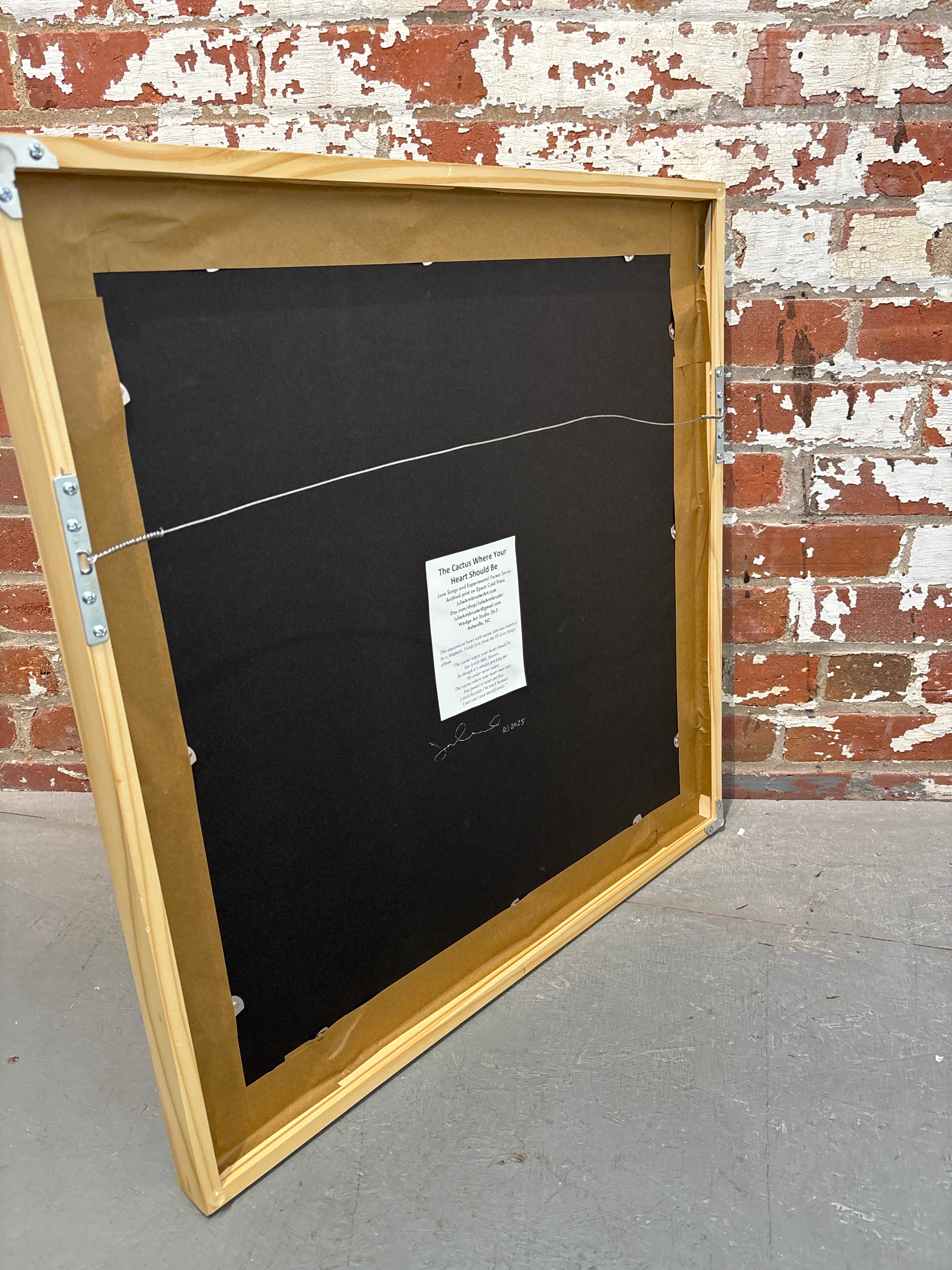 The Cactus Where Your Heart Should Be (25x25 inch square)