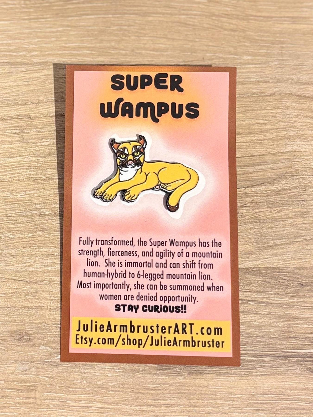 SUPER Wampus Cat enamel pin