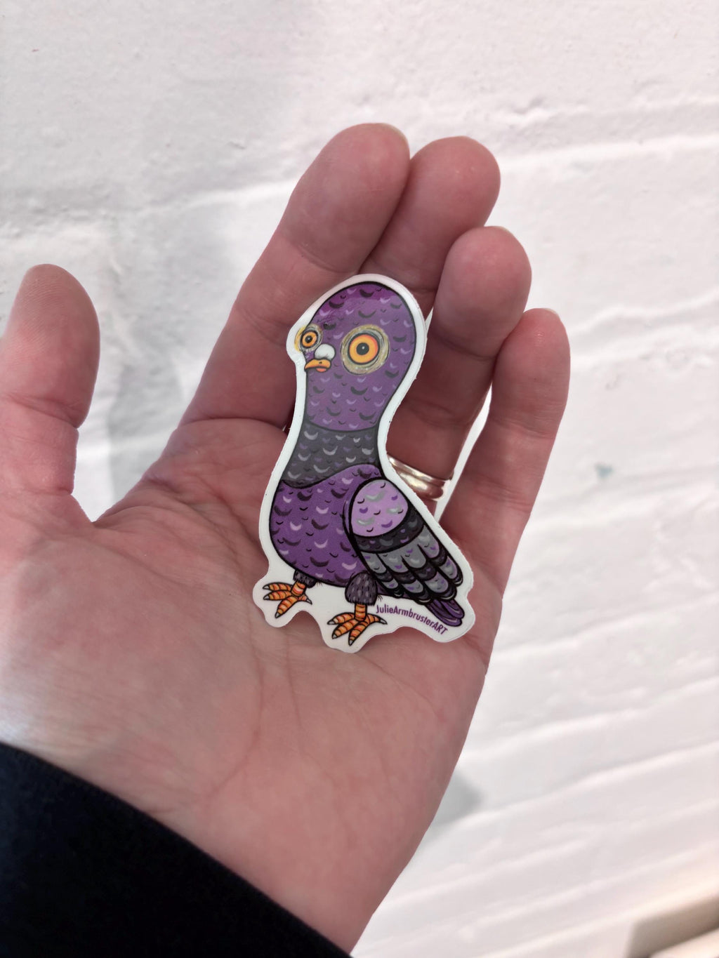 Enchanted Pigeon Vinyl Sticker