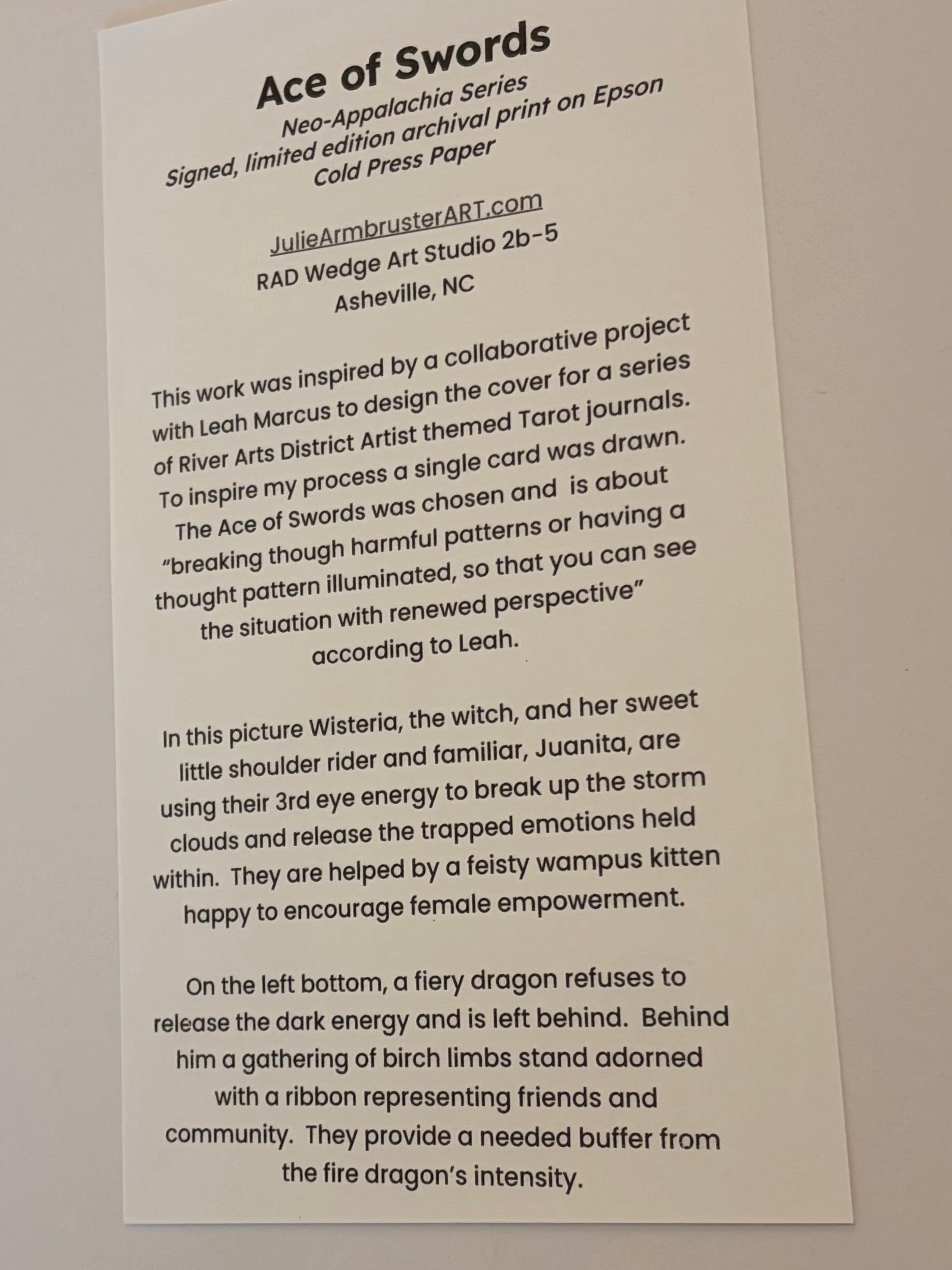 Ace of Swords (giclee)