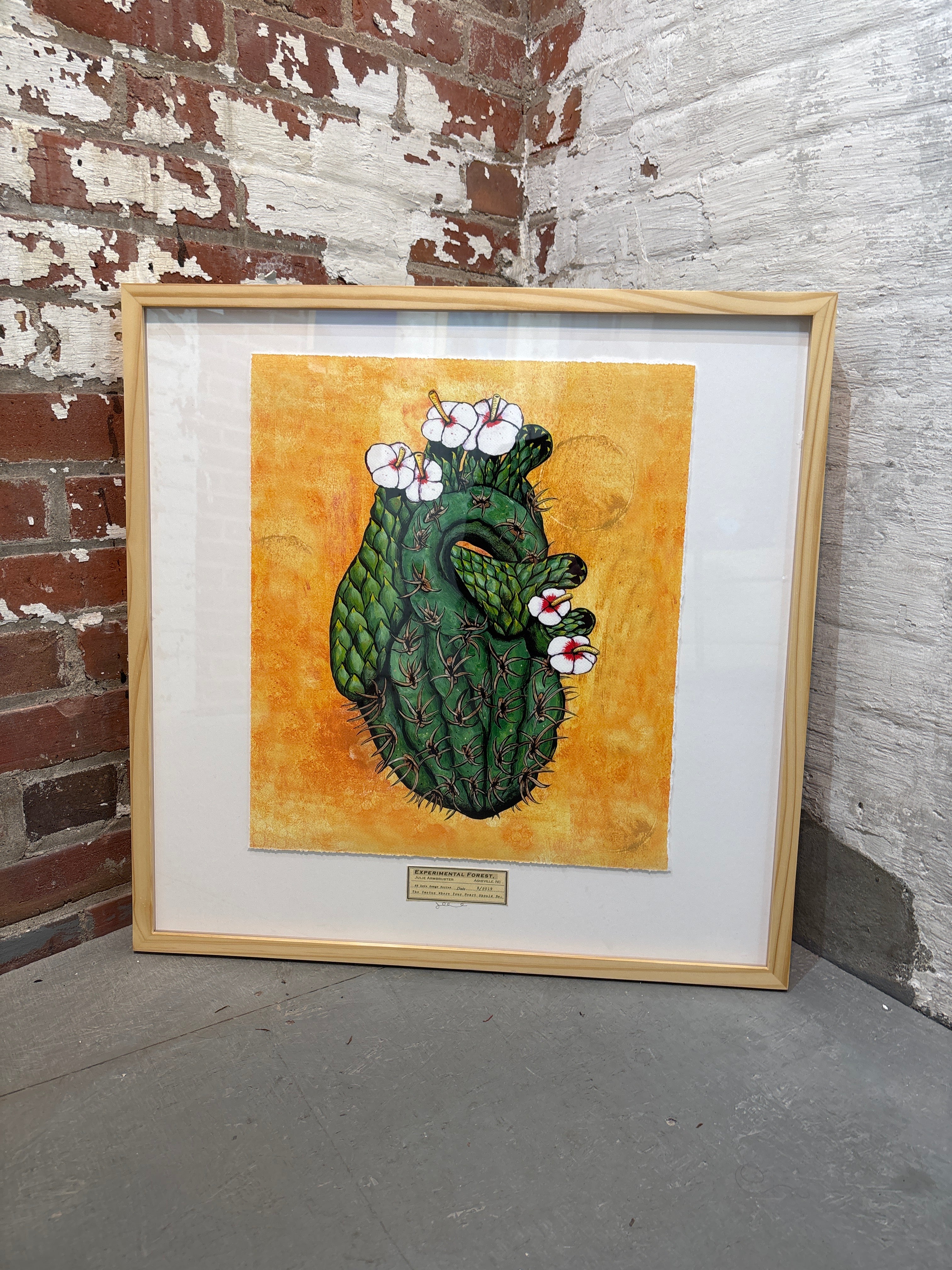 The Cactus Where Your Heart Should Be (25x25 inch square)
