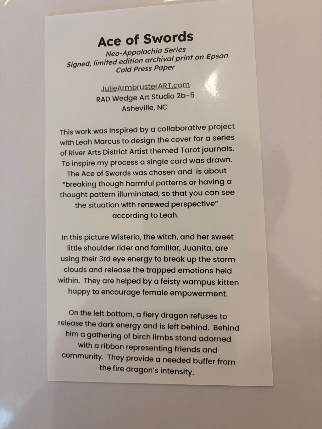 Ace of Swords (giclee)