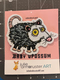 Baby Opossum embroidered patch