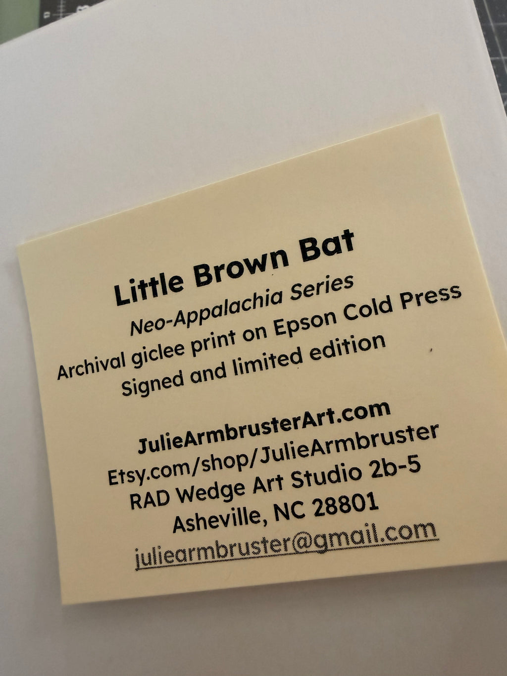 Little Brown Bat 5x7 inch giclee print
