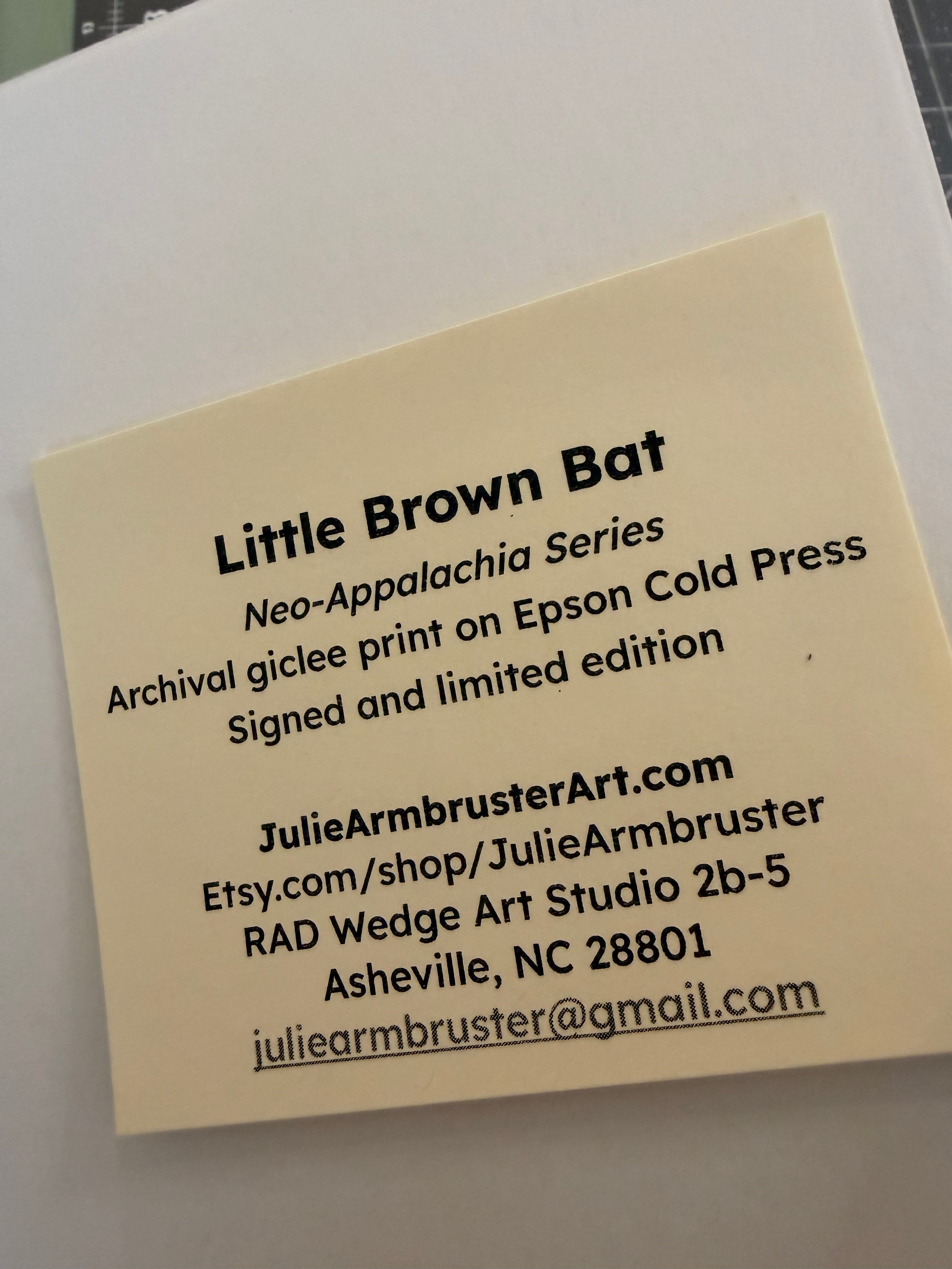 Little Brown Bat 5x7 inch giclee print