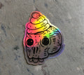 Unicorn Skull Holographic Vinyl Sticker