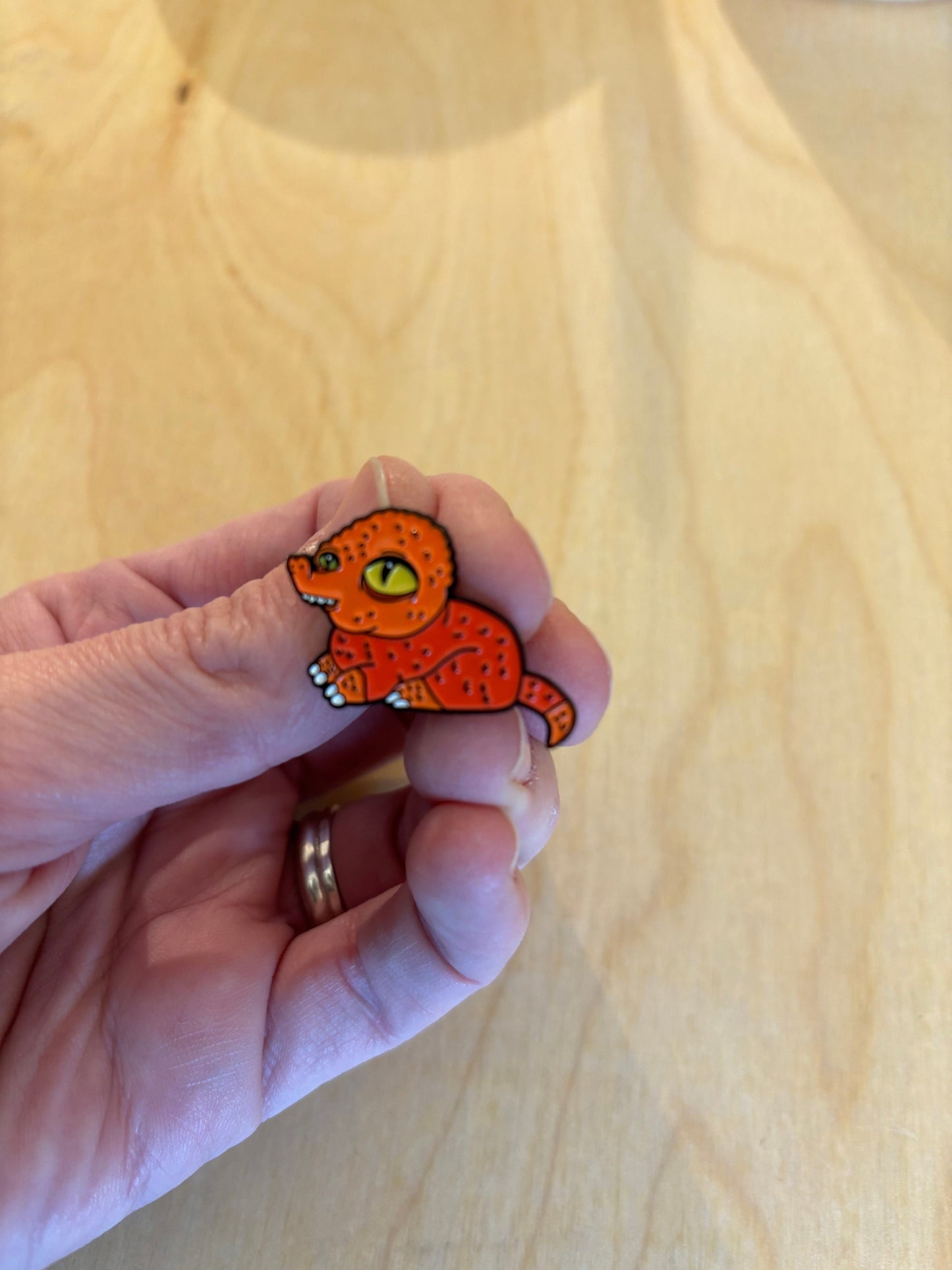 Ginger Dragon enamel pin
