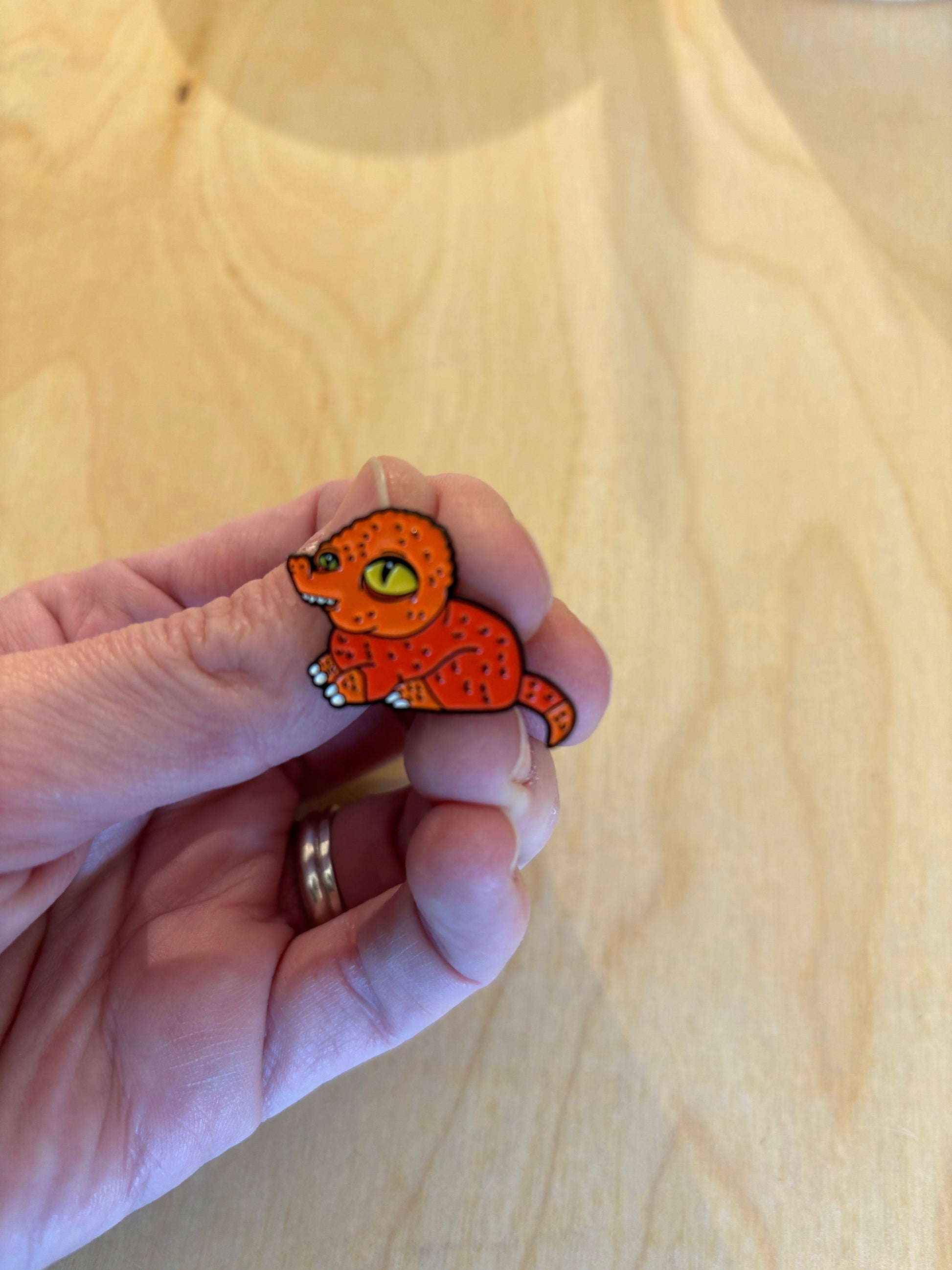 Ginger Dragon enamel pin