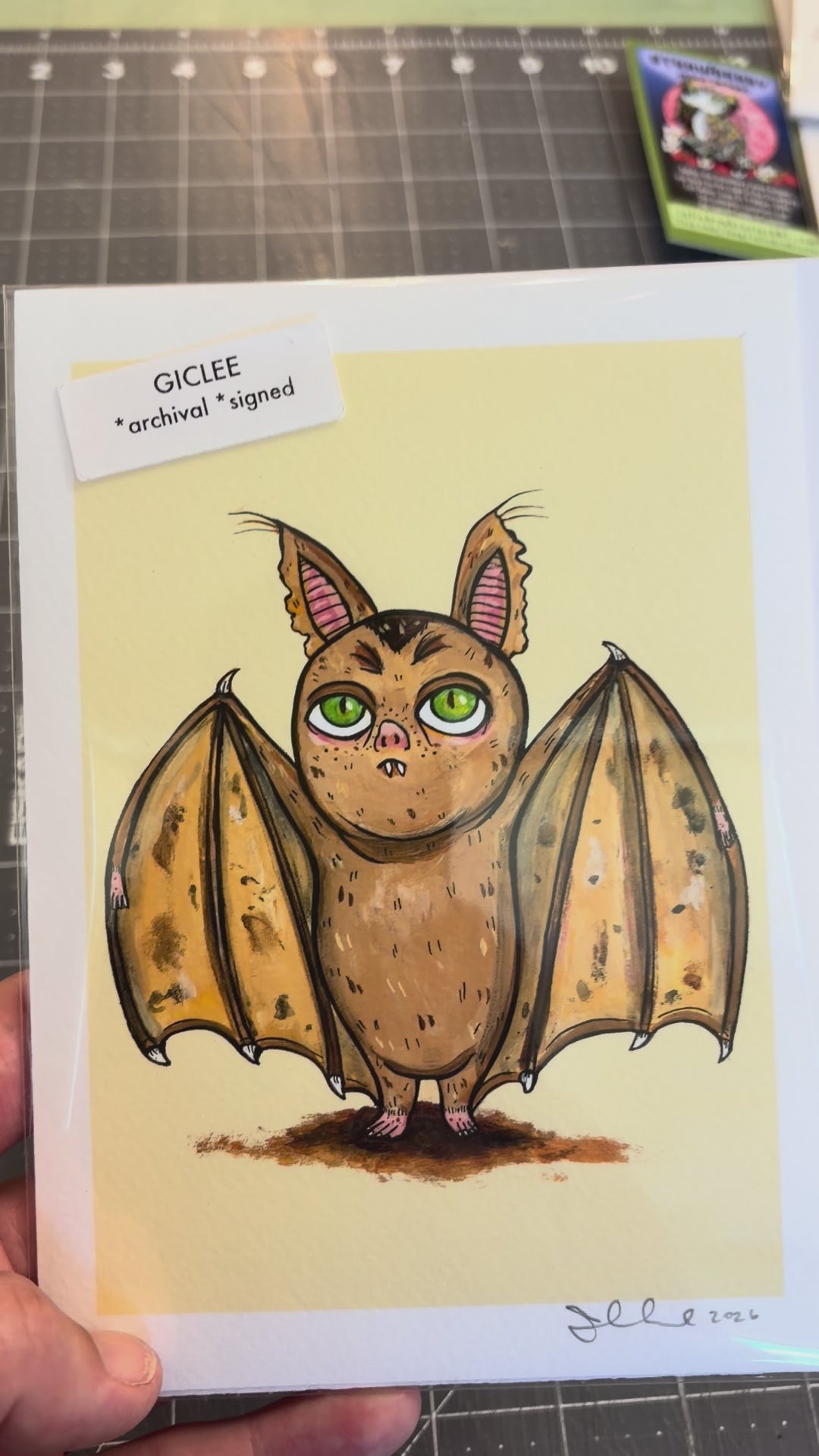 Little Brown Bat 5x7 inch giclee print