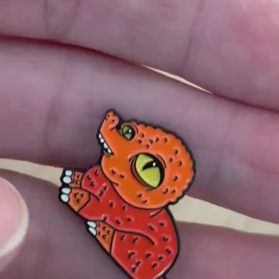 Ginger Dragon enamel pin