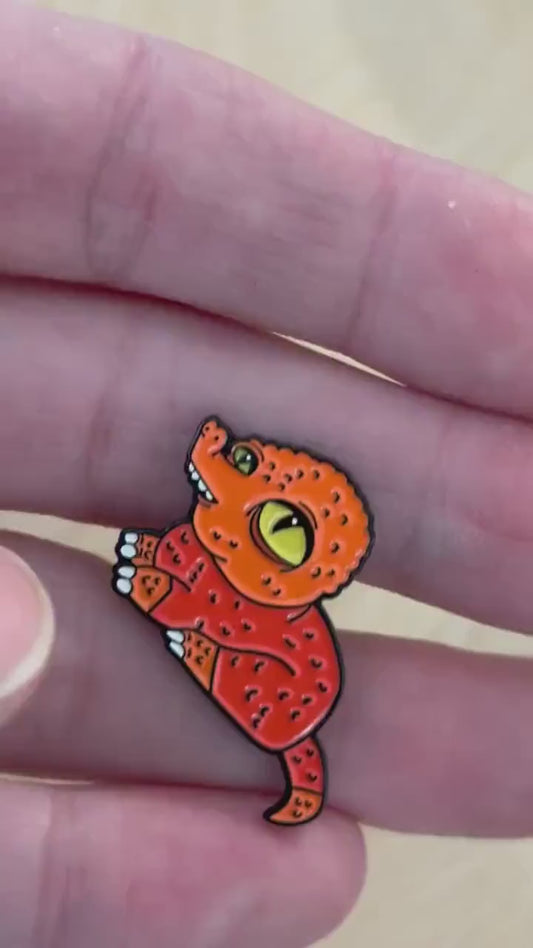 Ginger Dragon enamel pin
