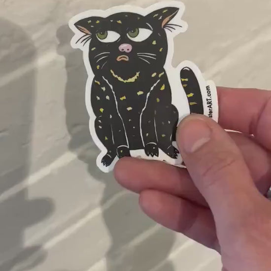 Chin-Chinny Cat Vinyl Sticker
